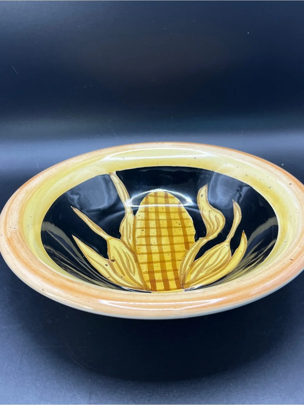 Salute Ceramics Hand Painted Corn On The Cob Bowls Vintage Soup Pasta Set Of 4